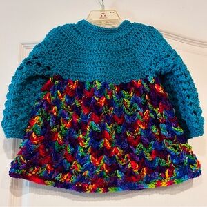 Handmade crochet baby sweater